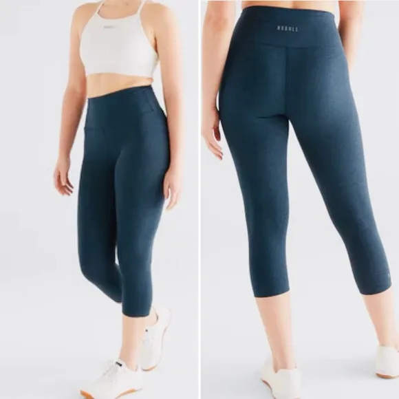 NOBULL Women's Midnight Heather Matte Performance Workout/Running Tight 21" Sz M - Image 2