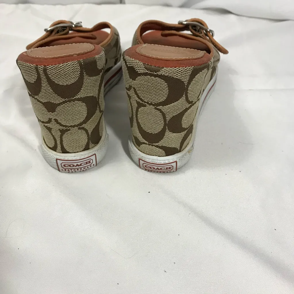 Coach Alyssa Women's Wedge Sandals in Brown Signature Canvas Size 8.5 EUC - Image 7