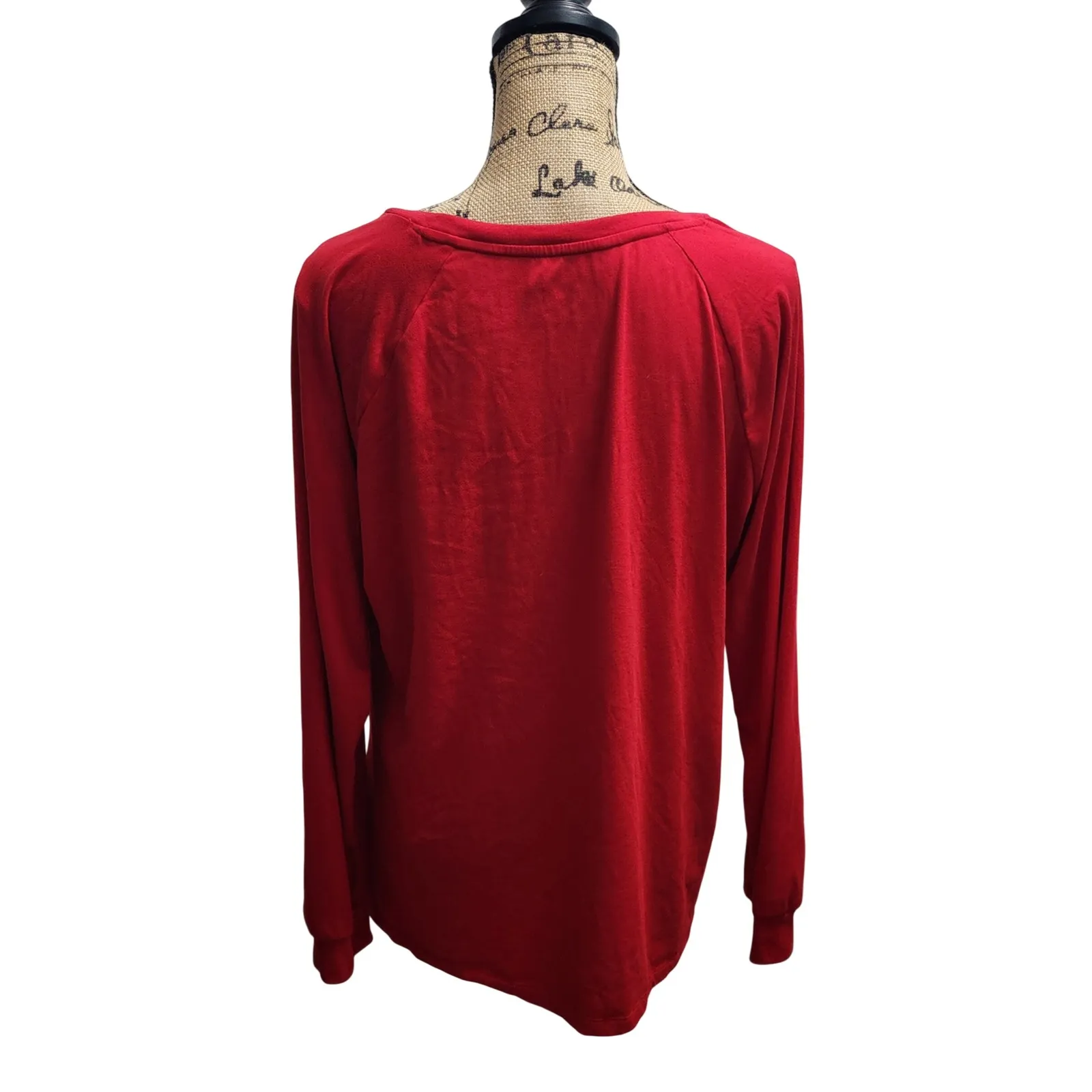 Dr. Seuss The‎ Grinch Christmas Raglan Shirt Holiday Top Large - Image 2