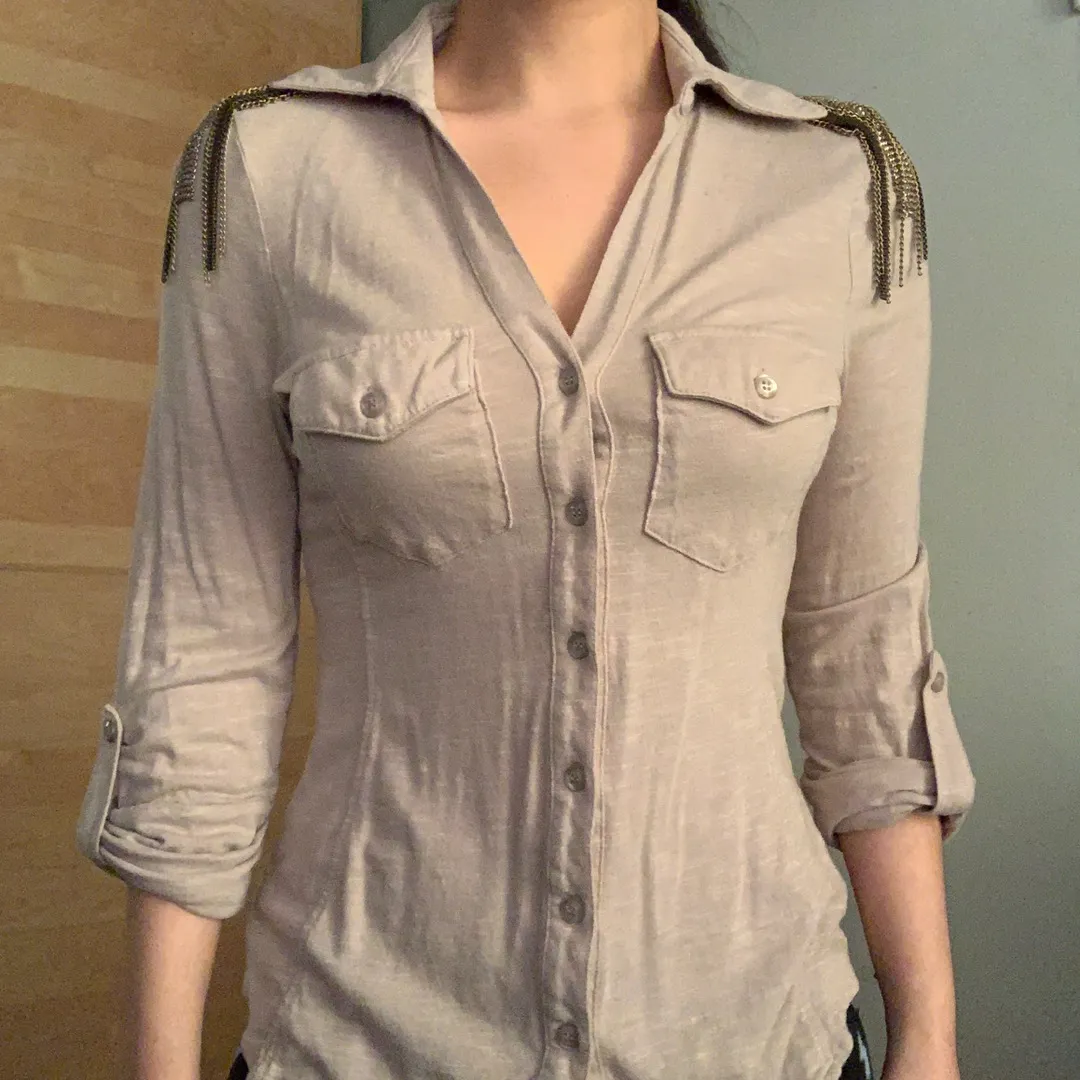 Embellished Button Down Shirt - Image 4