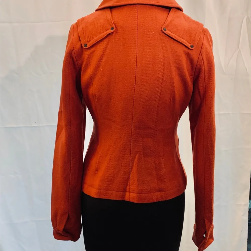 Tulle Anthropology wool blend rust color jacket. - Image 3