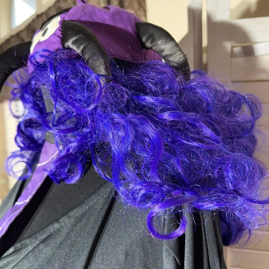 Vintage California Costume Spider Acrylic Hat Skeleton Gloves Purple/Black M/L Black Size M - Image 6