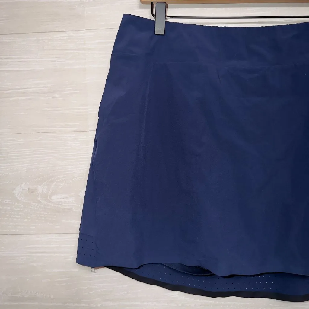 Annika DryTec 50 UPF Golf Skort Navy Blue Activewear Athletic Tennis Skirt Women Size L - Image 3