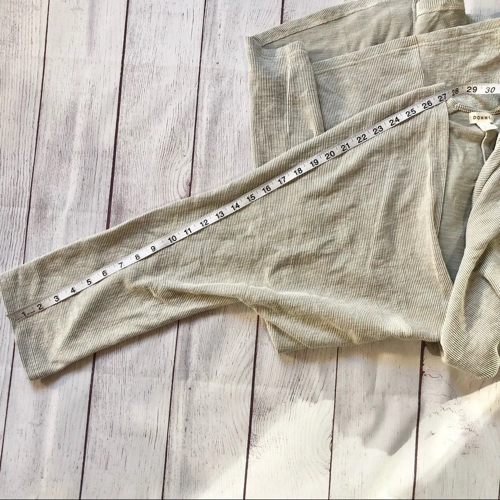 Anthropologie DONNI One Size Ribbed Cardigan Sweater Coat with Pockets OSFA - Image 12