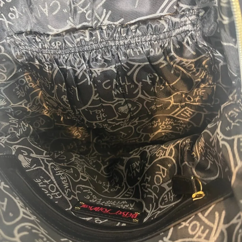 Betsey Johnson  Black and White Studded Purse - Image 15