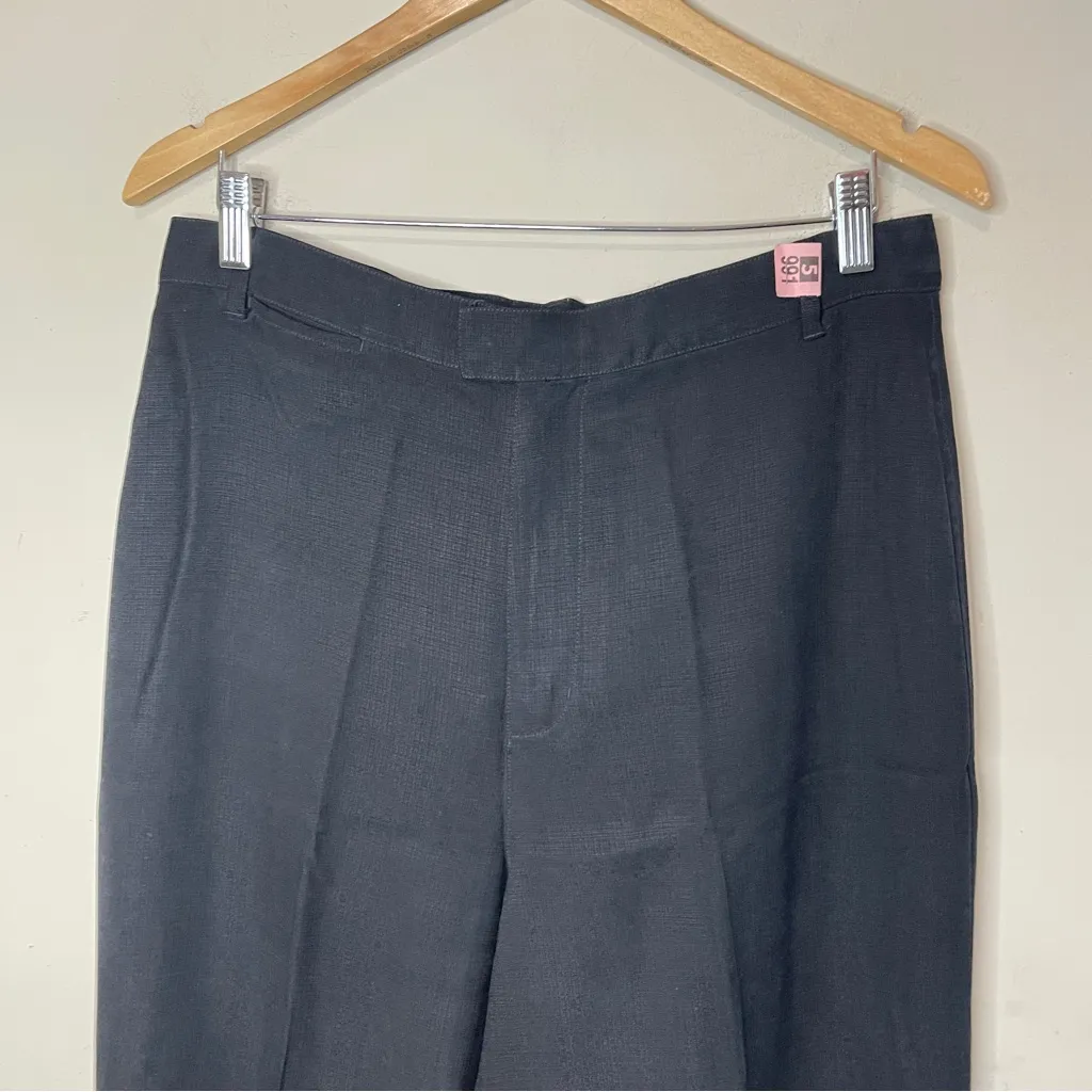 TOMMY BAHAMA Vintage Women’s Black Silk Dress Pants, Size 14 - Image 2