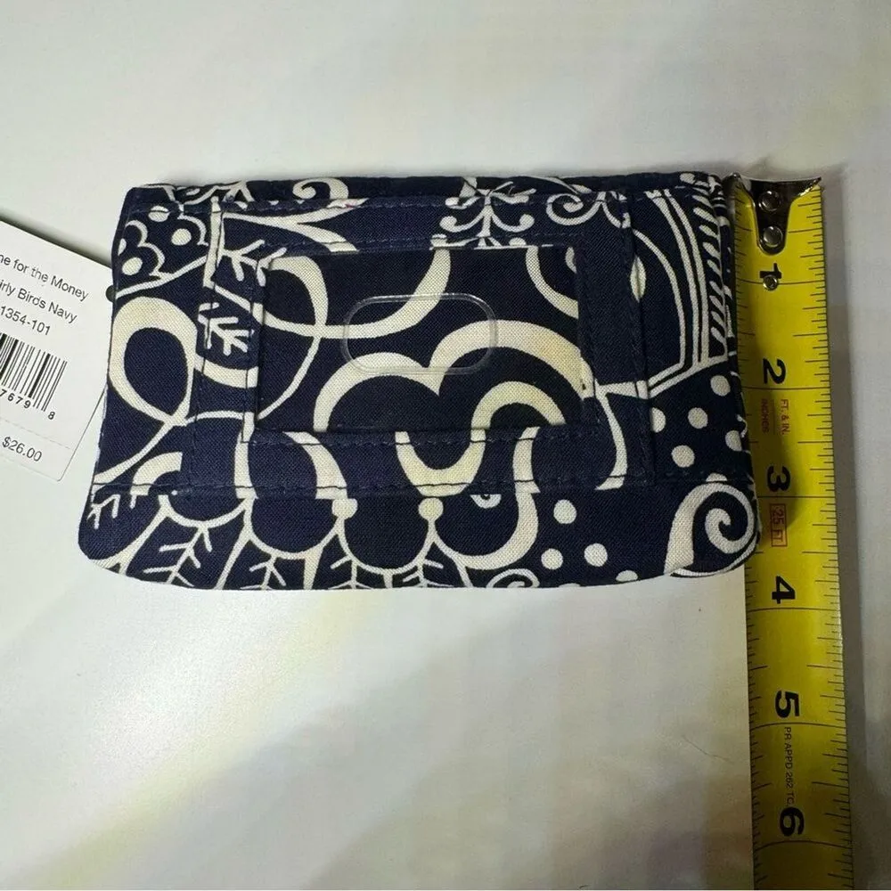 Vera Bradley One for the Money Wallet Twirly Birds Navy Retired Print NWT - Image 11