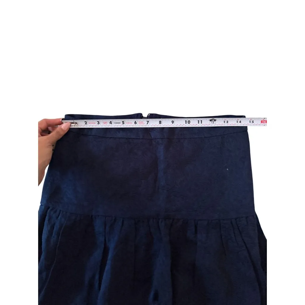 J CREW Navy Blue Drop Waist Skirt Size US 4 - Image 6