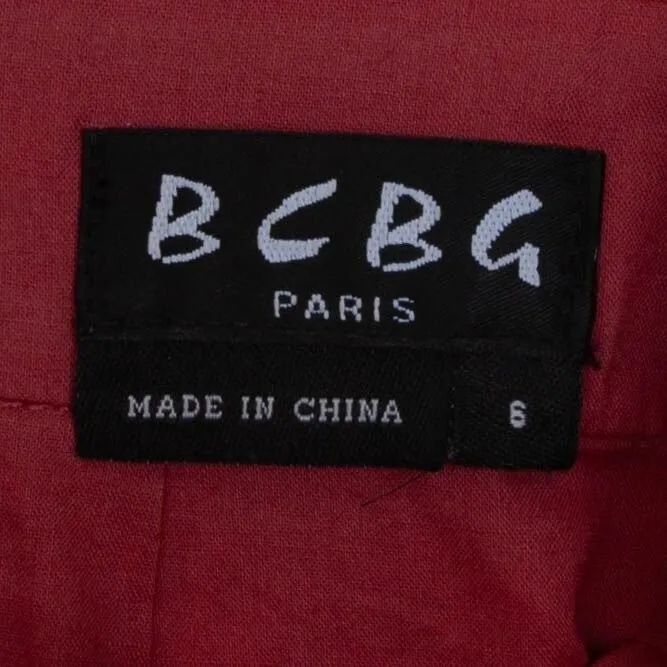 BCBG Paris Floral Pleated Babydoll Dress Womens Size 6 Brown Pink Boho‎ Festival - Image 5