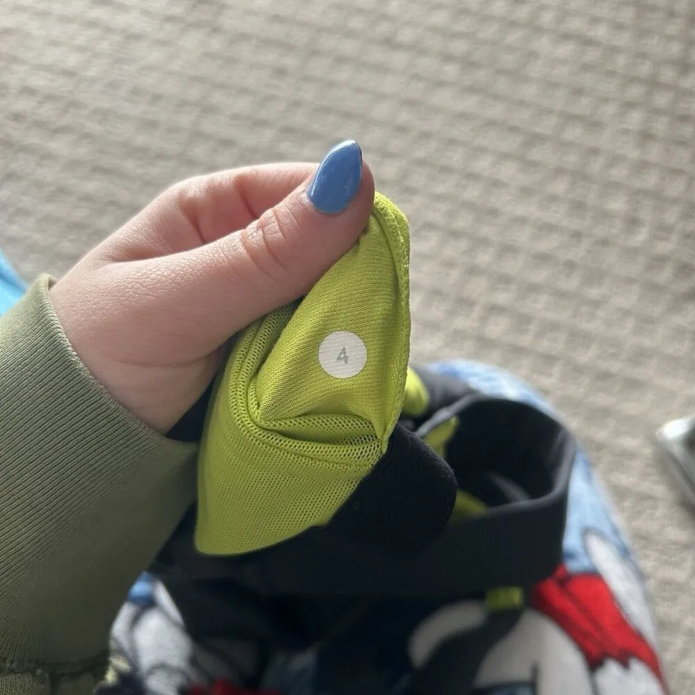 Lululemon Womens 4 Tank Top Built In Shelf Bra Charcoal Green Racerback - Image 8