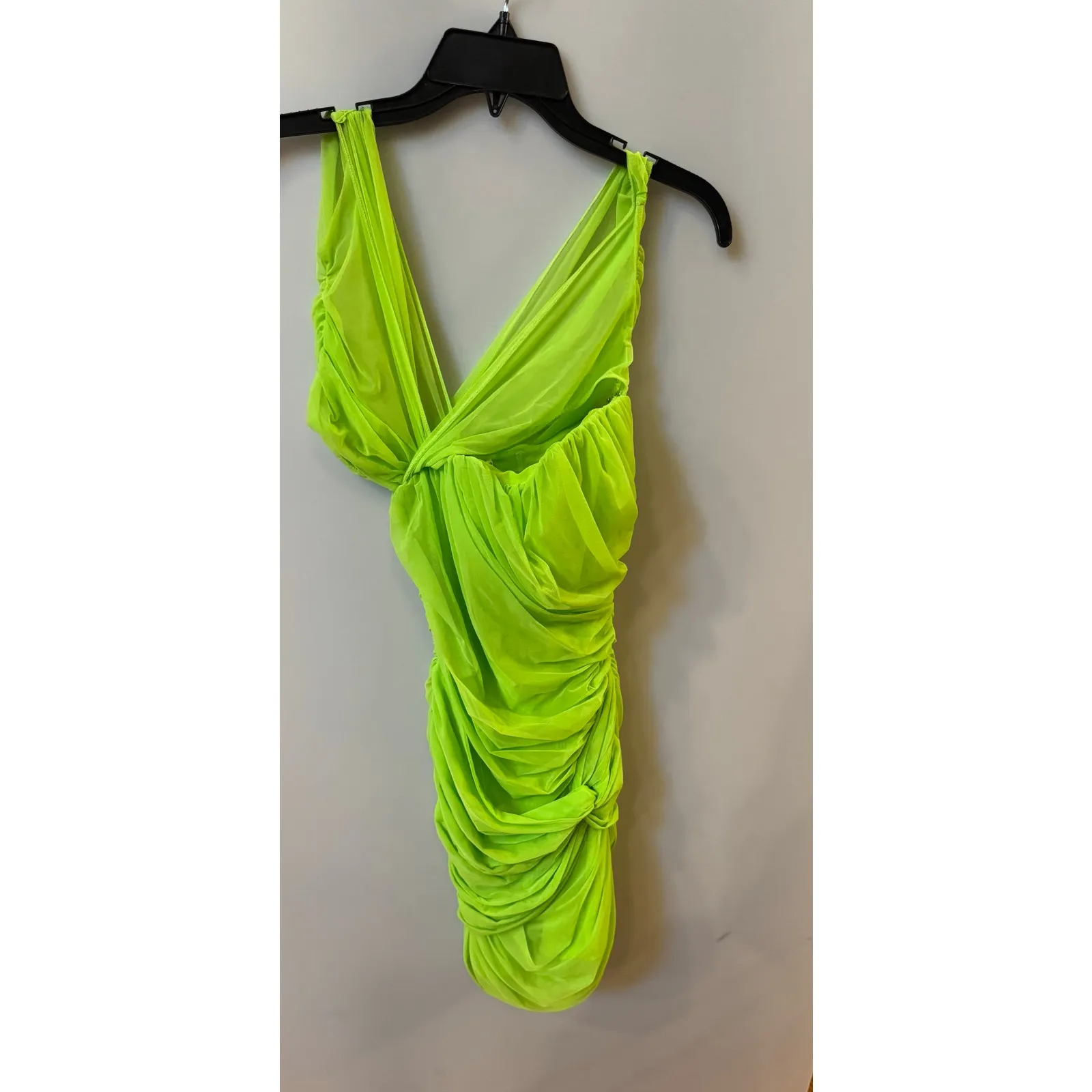 House Of CB Adrie Neon Green Mini Dress - Size XS - Image 3