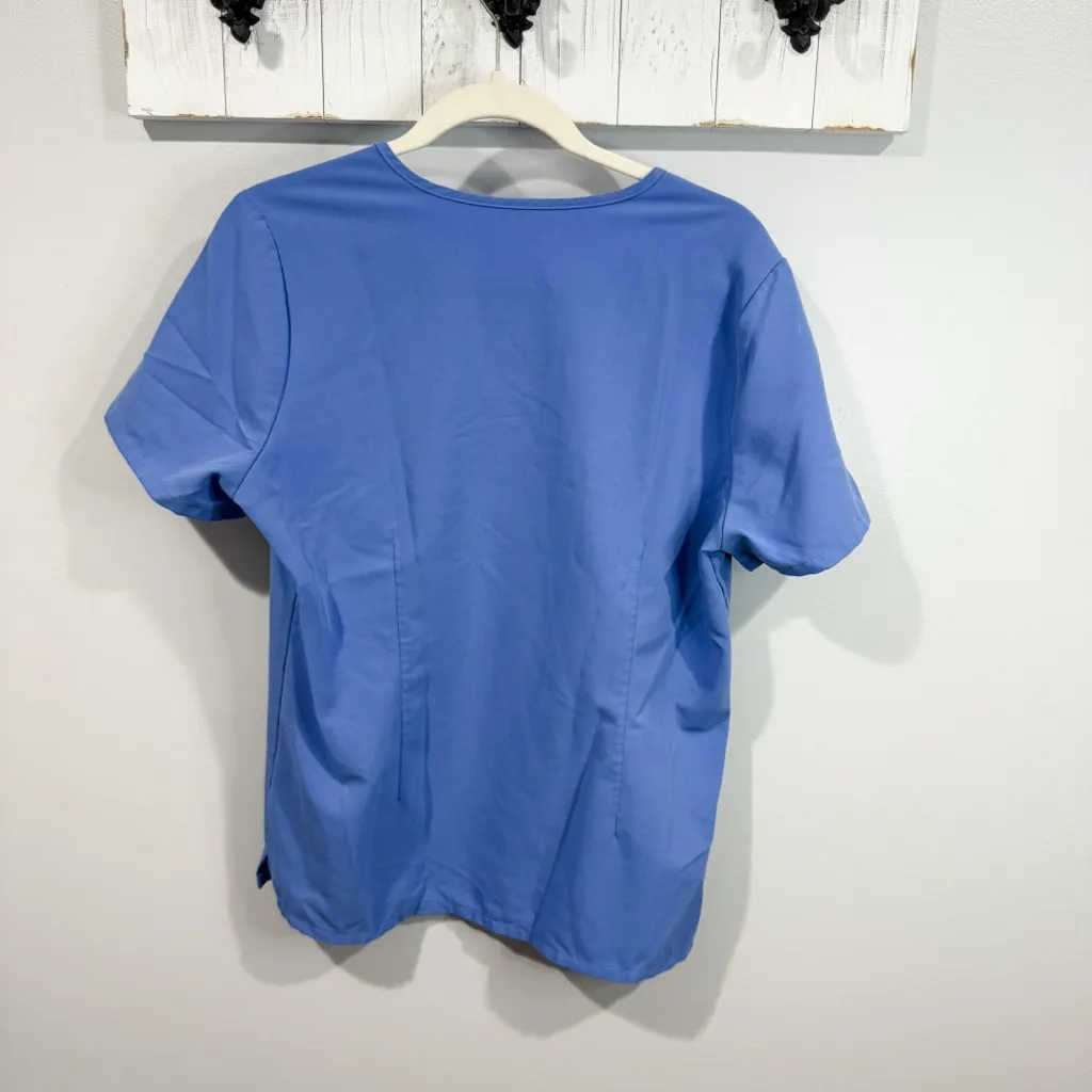 FIGS Catarina One-Pocket Scrub Top Ceil Blue Size M - Image 3