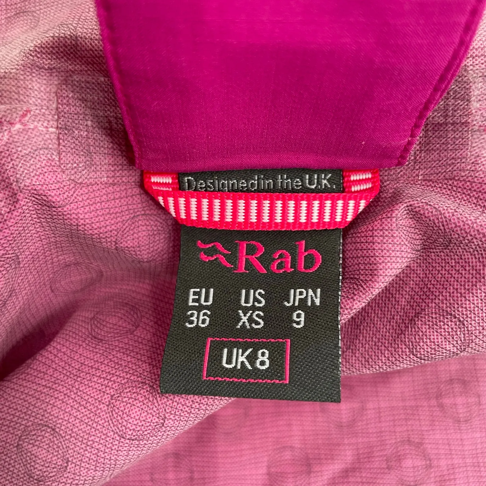 Rab Spark Jacket Magenta Pink Lightweight Waterproof Shell Biking Hiking Size XS - Image 9