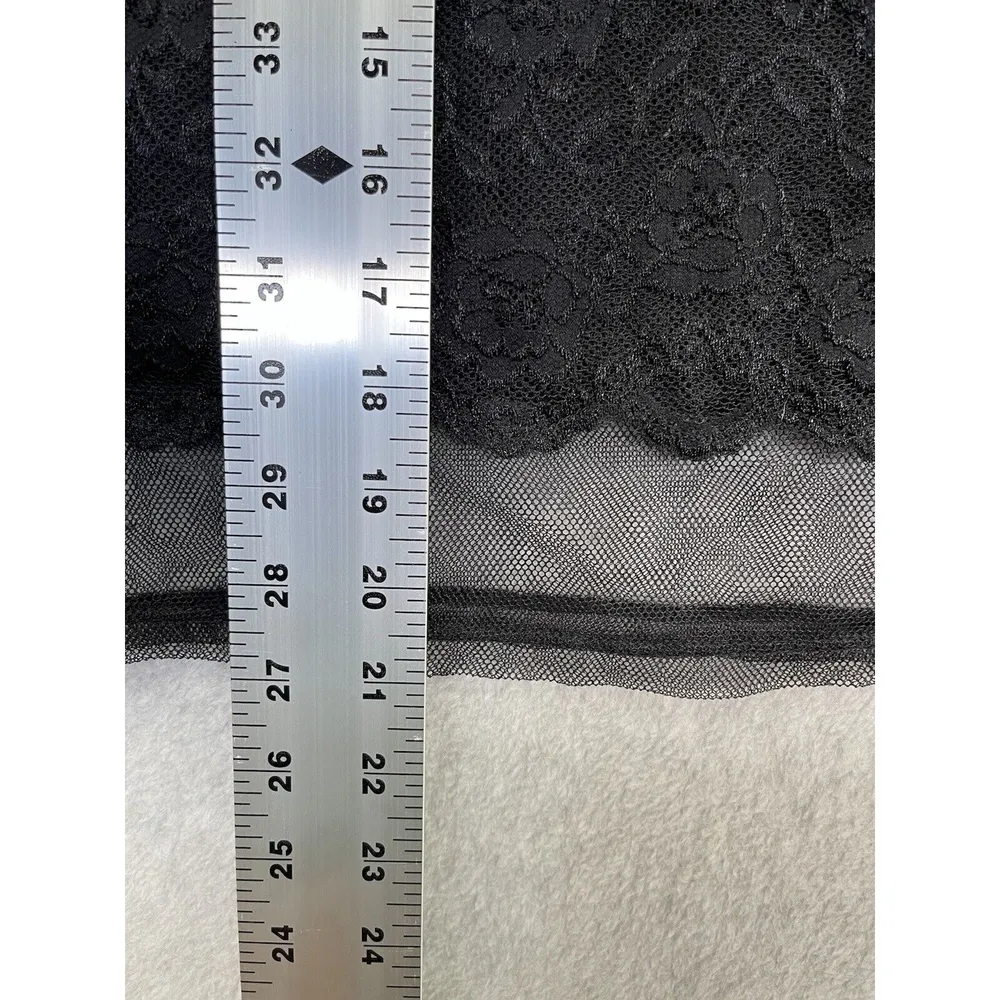 INC International Concepts blouse lace $59 Black Sheer Sleeveless 2 piece XS - Image 4