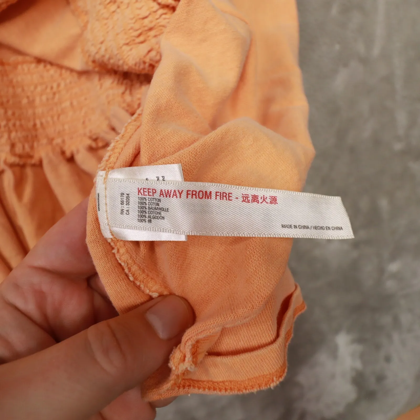 Free People Beach Smock Hem Cover Up Dress Orange size Small Ruffle Hem - Image 8