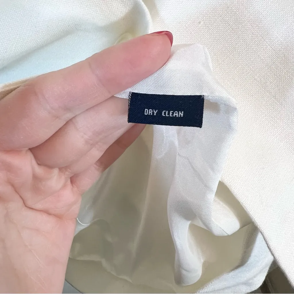 CHAPS  White Linen Blazer Jacket Women’s 14 - Image 7