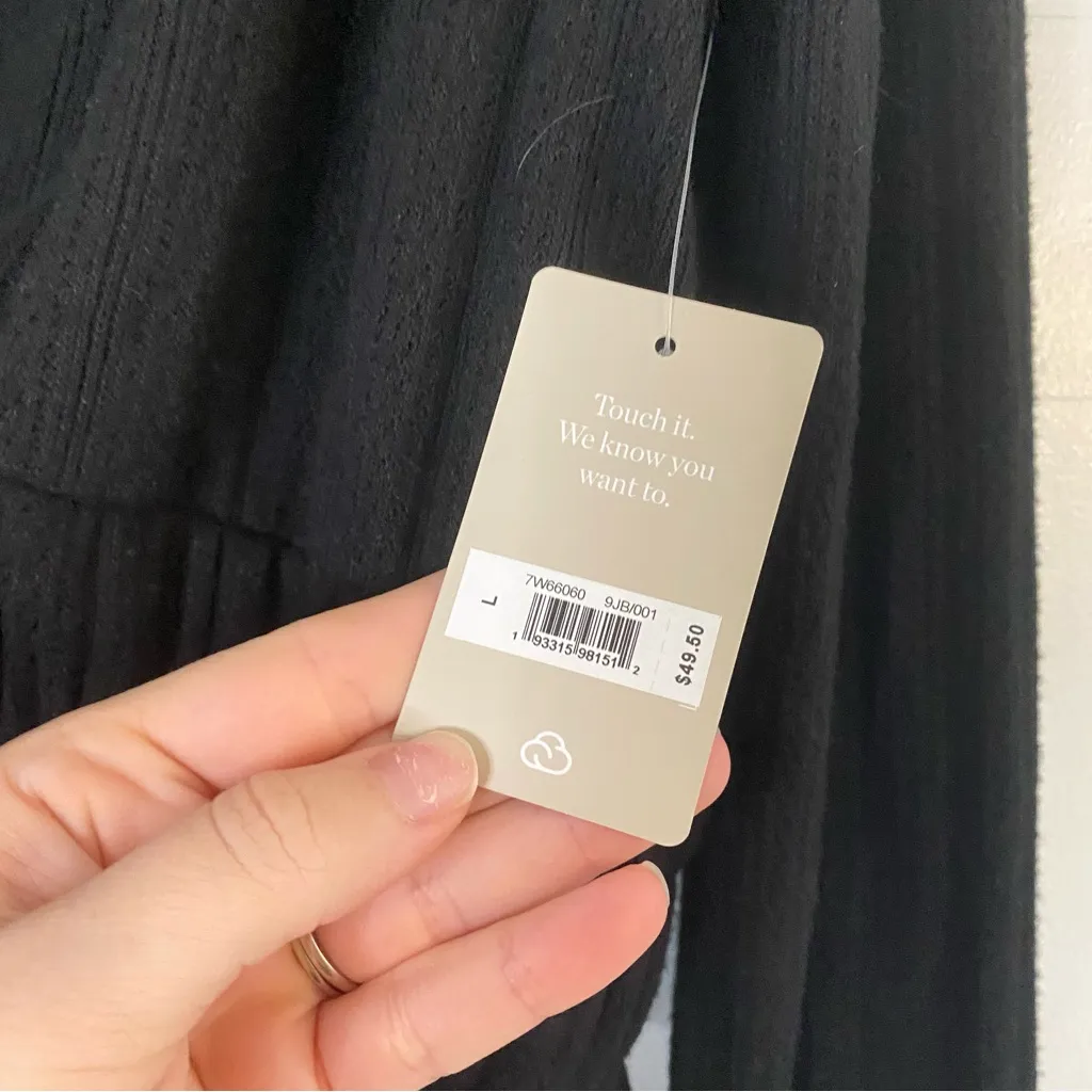 Lucky Brand black blouse with long sleeves. flattering V-neckline - Image 5