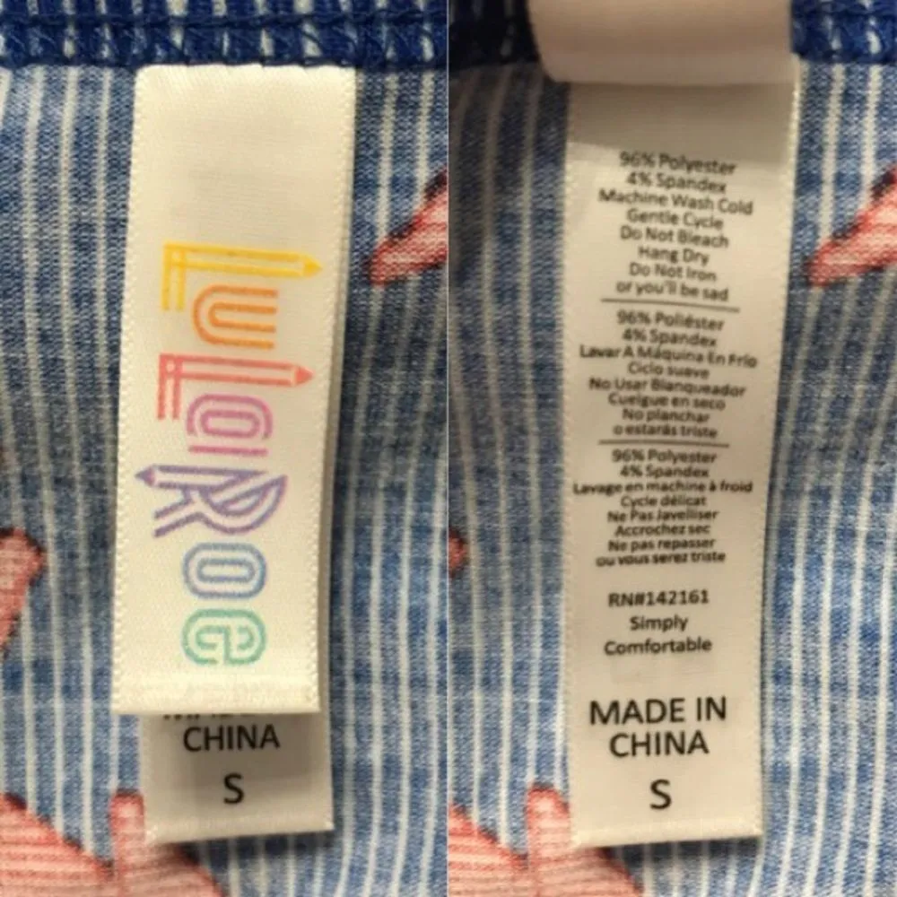 LuLaRoe  Classic T Blue Red Striped Star Print Top - Image 4