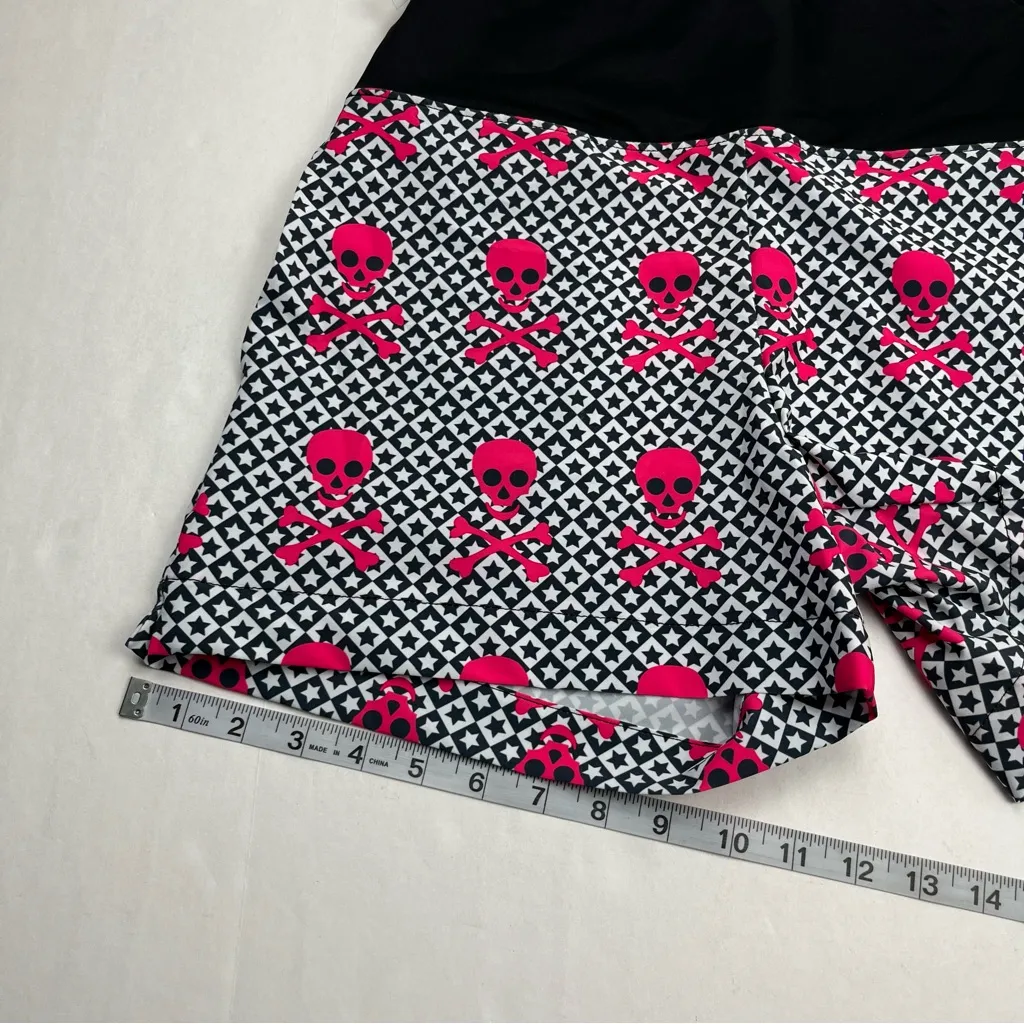 Faye + Florie Pink Skull Star Black Shorts Womens Size‎ Small Athletic NEW - Image 9