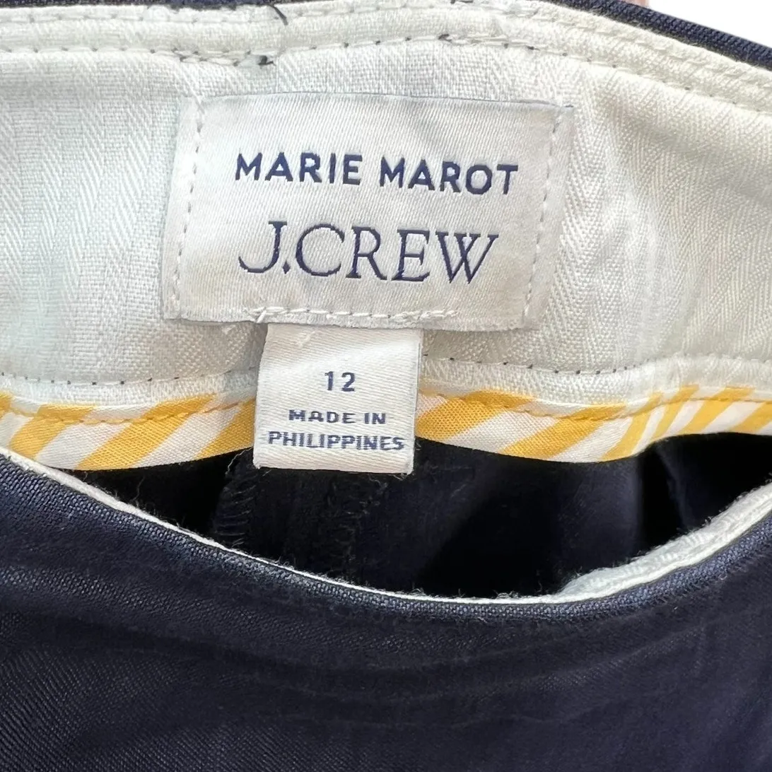 J. Crew Collection Marie‎ Marot Wide-Leg Pant Italian Line Blend Navy Blue 12 - Image 11