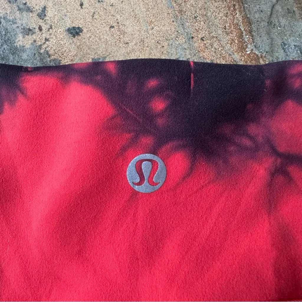 Lululemon Invigorate High-Rise Tight 25" Tie Dye Carnation Red Black Size 4 - Image 5