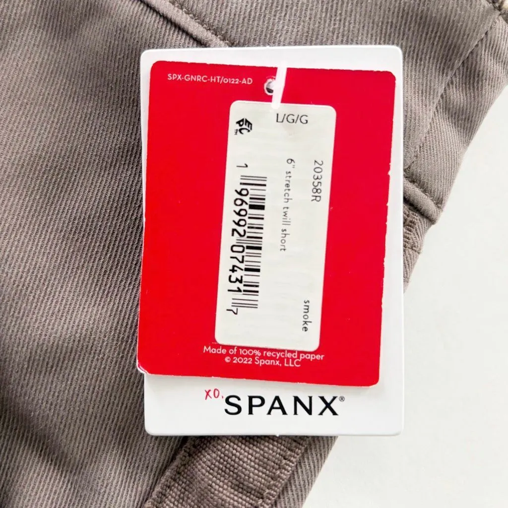 Spanx 6” Twill Shorts Khaki Tan NWT - Image 5