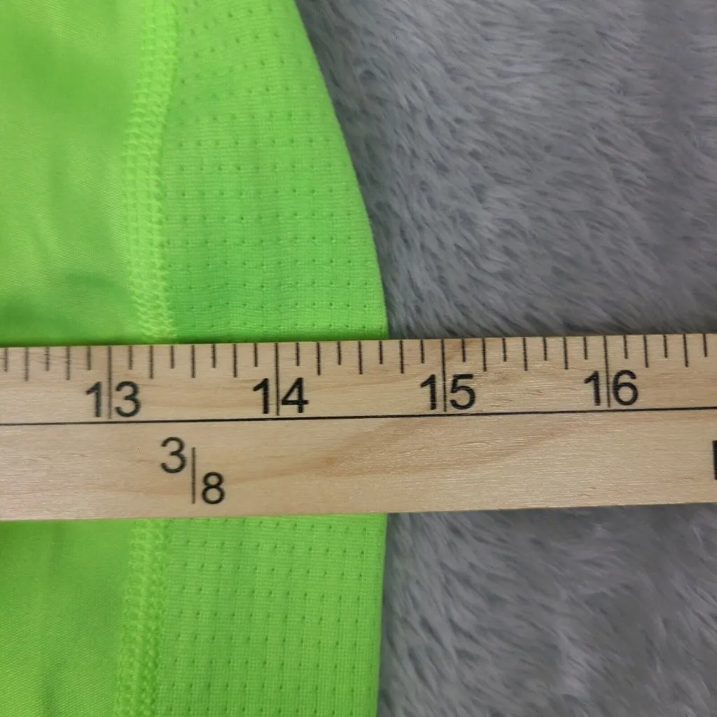 Nike Dri Fit Womem's Solid Neon Green Razorback Tank Top‎ Size Large - Image 6