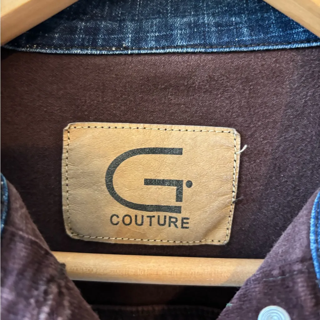 Vintage Corduroy & Denim Jacket Brown Size M - Image 6