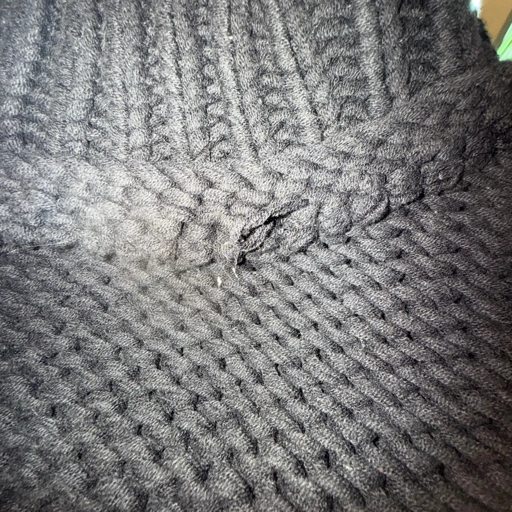 Free People My Only Sunshine Sweater Chunky Knit Turtleneck Oversize Black S EUC - Image 6