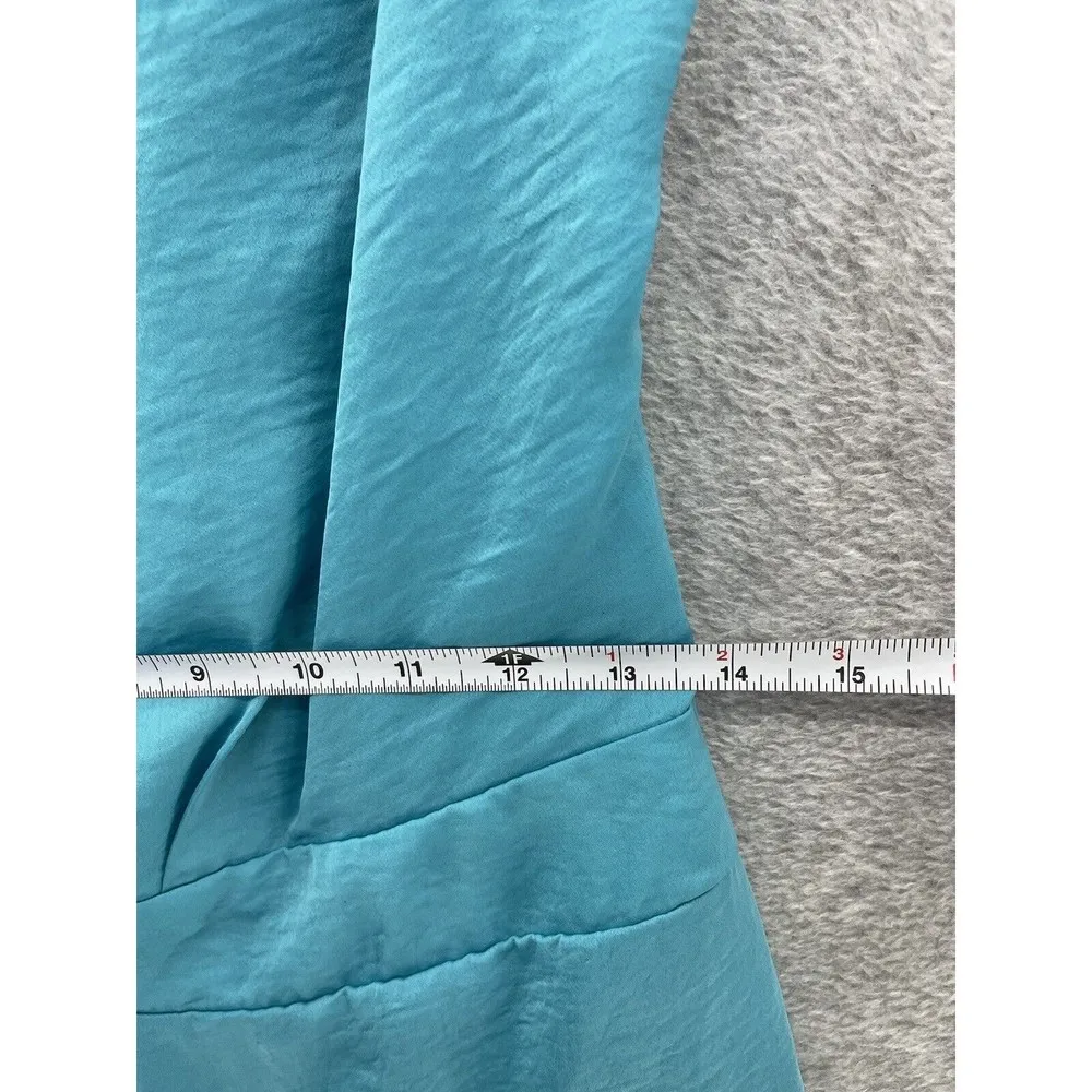 Ixia Women's Dress Sleeveless A Line Dress Blue Size Large Pleated Trim - Image 7