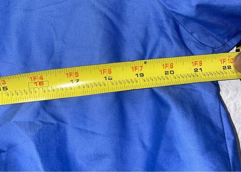 Reformation Noah Shirt Dark Blue Button Down Long Sleeve Large NWOT - Image 7