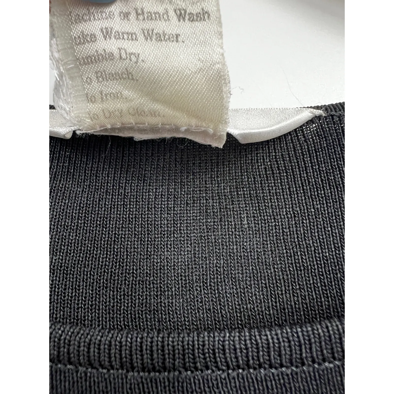 Misook Dress Black Short Sleeve Crewneck Knit Knee Length Shift Sz M‎ - Image 3