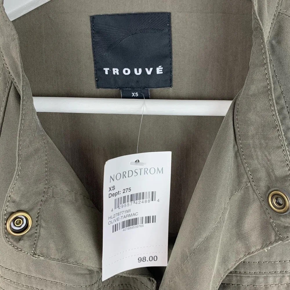 TROUVÉ Military Style Utility Button Up XS NWT - Image 4