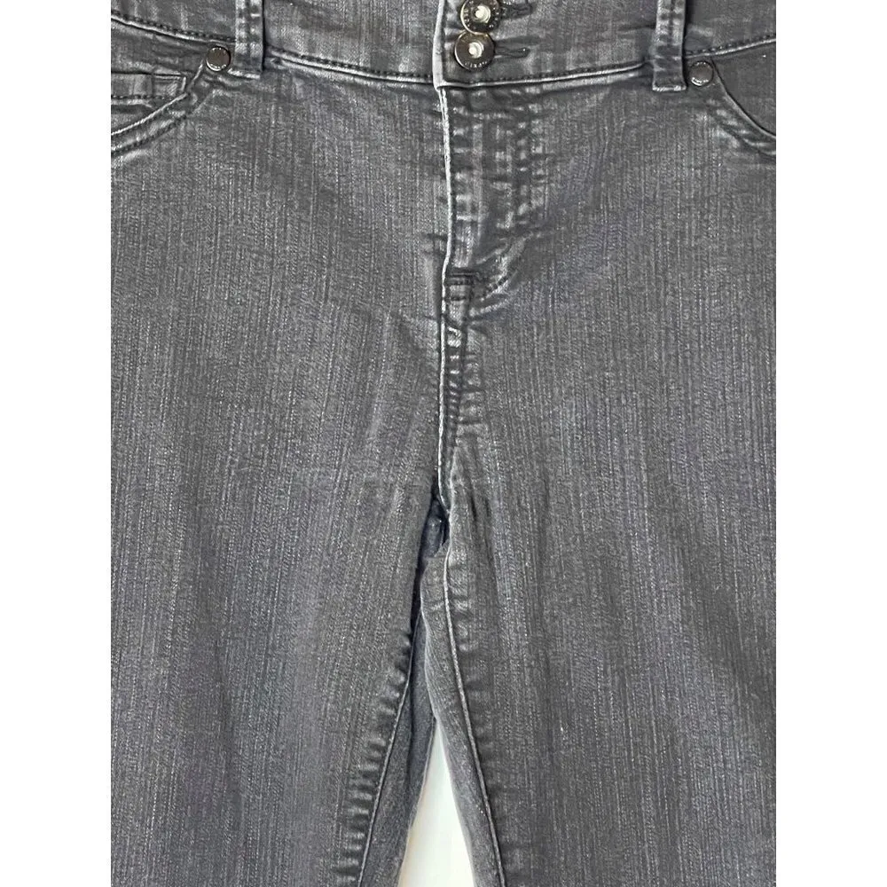Torrid Denim Black Mid Rise Skinny Leg Cropped Jeans Size‎ 12 - Image 5