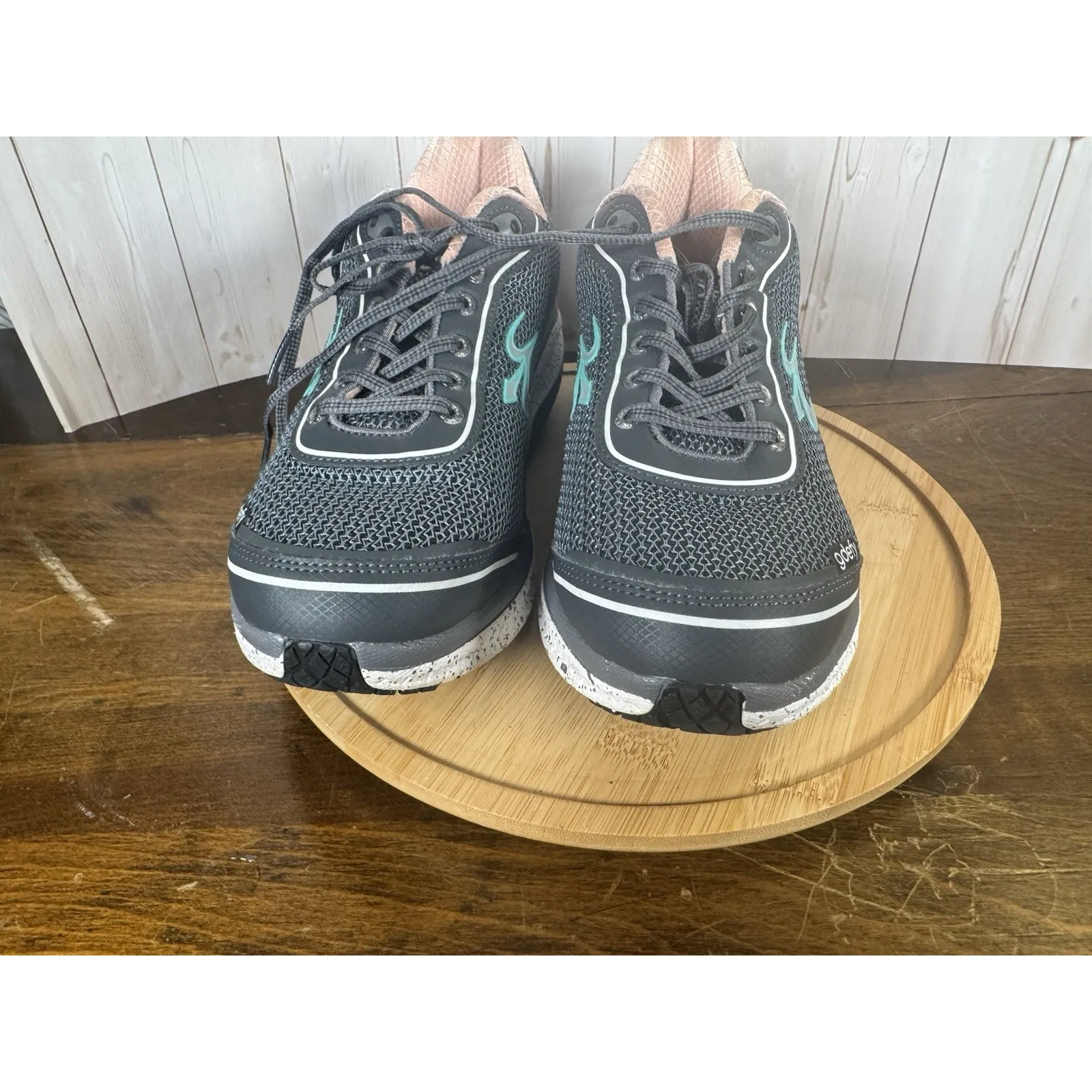 Gdefy Gravity Defyer Womens Gray Salmon Mighty Walk Running Sneakers Shoes 10 ** - Image 3