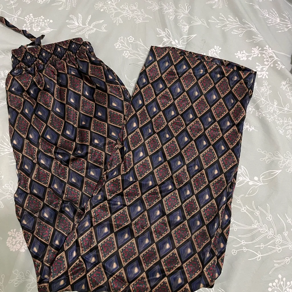 Vintage Reckless Silk PJ Bottom Pants Sz S - Image 8
