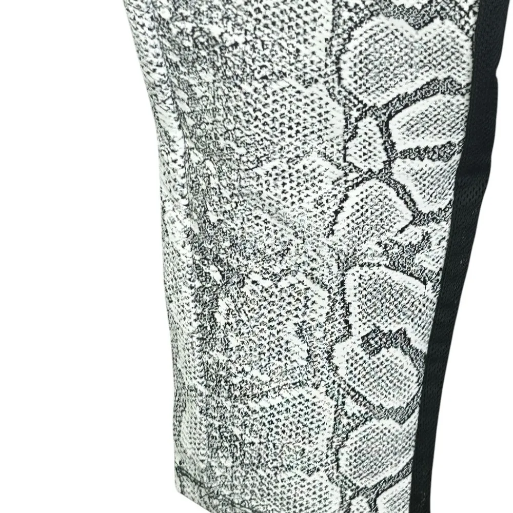 Blue life black legging snake print mesh side size small - Image 4