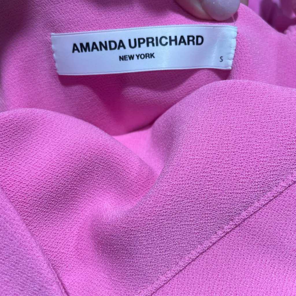 New! Amanda Uprichard Nelly Dress in Shocking‎ Pink Sz Small $229 - Image 8