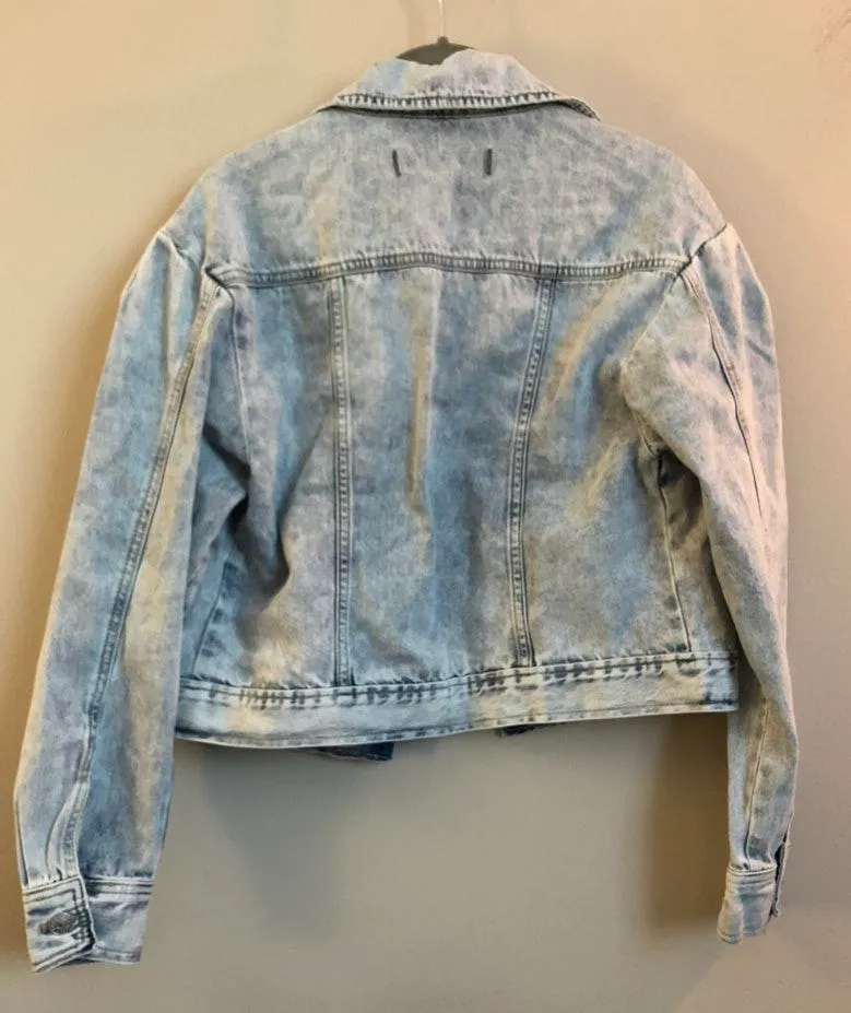 Ballon sleeve denim trucker Jacket New - Image 5