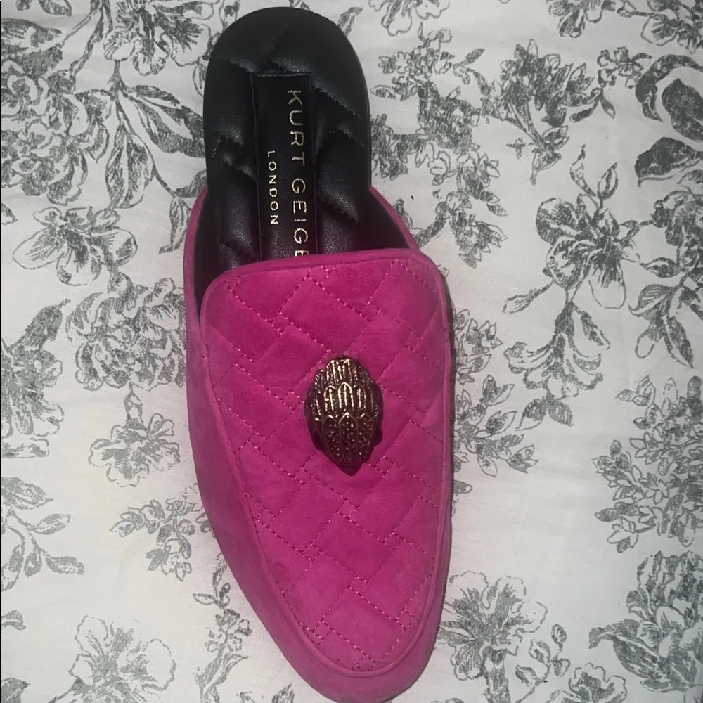 Kurt Geiger Fuchsia Quilted Mules - Image 4