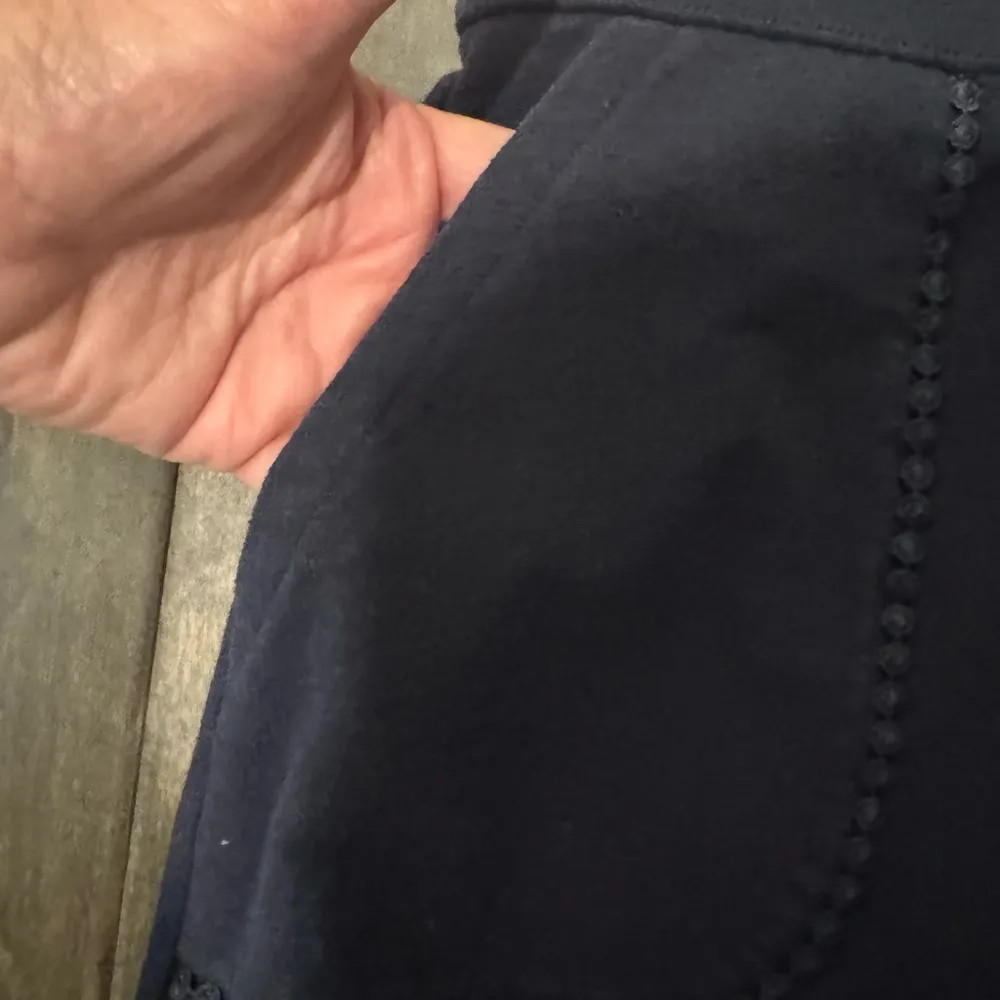 T by Talbots Navy Blue Mini Skirt Size M | Casual Knit Pocket Skirt - Image 9