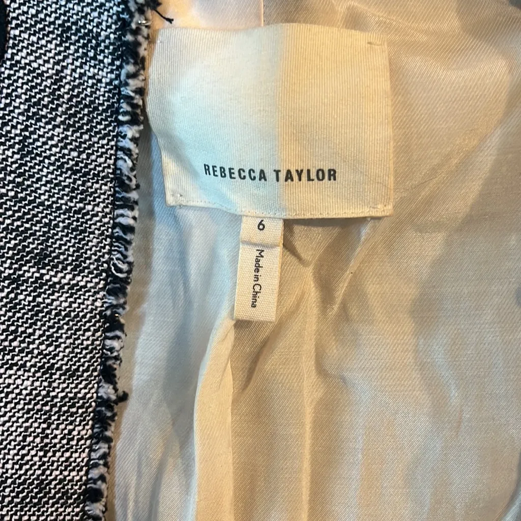 Rebecca Taylor Neiman Marcus Evening tweed lace jacket coat ruffle business - Image 4