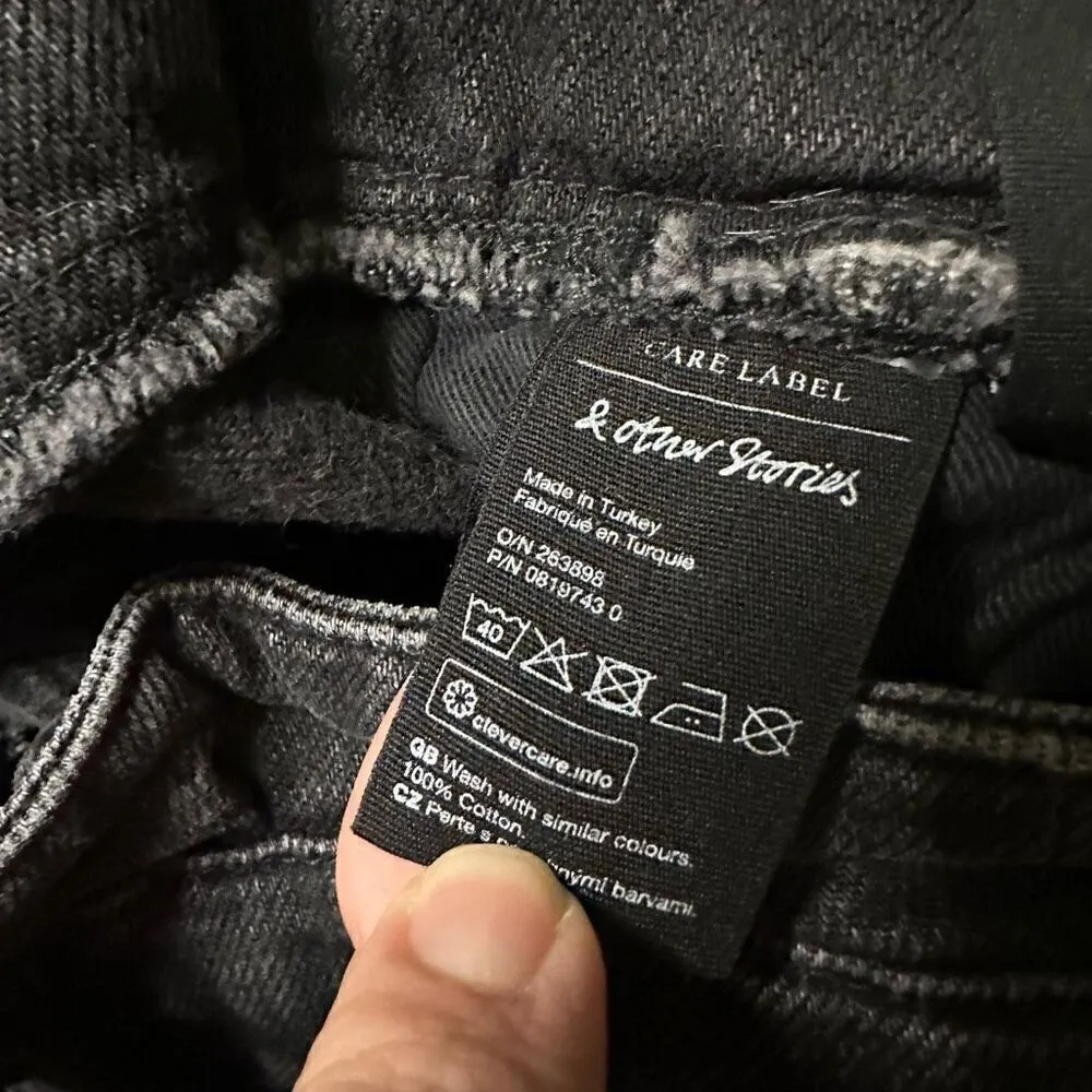 Atelier Los Angeles & other stories paper bag black denim jeans 4 - Image 3