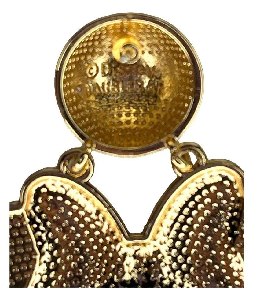 NEW Disney x BaubleBar MINNIE MOUSE EARRINGS 2-3/8" Dangle Drop Black Rhinestone - Image 6