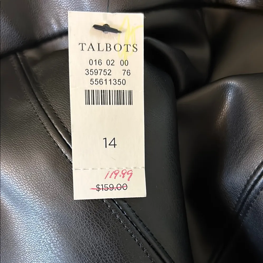 NWT! 🔥 TALBOTS PORTLAND FAUX LEATHER LEGGINGS Sz 14 - Image 3