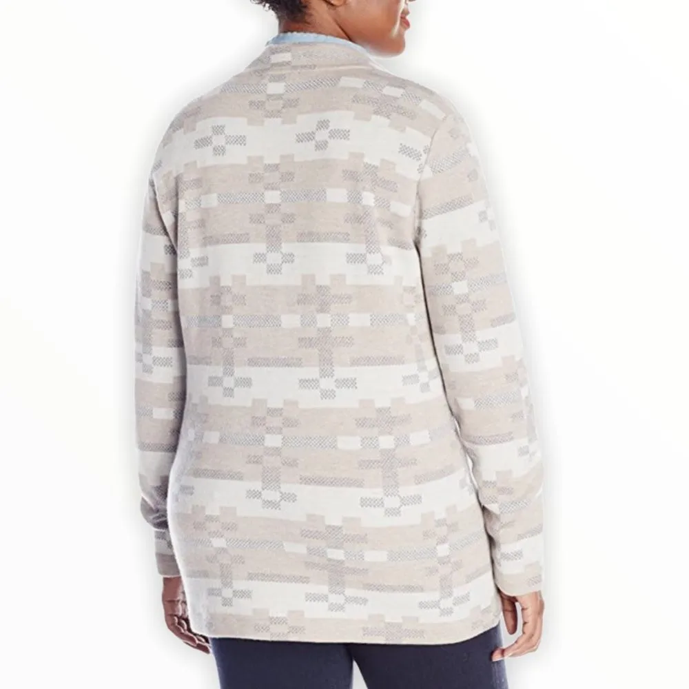 Pendleton Snow Cloud Grey Southwestern Button Cardigan Long Sleeve size Small - Image 2