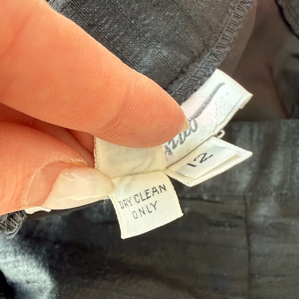 *NWT* Vintage Vanda Mazzeo Black Textured Pencil Skirt Size 8 - Image 11