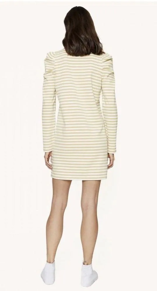 NWOT Rebecca Minkoff Talia Dress In Color Camel/Ecru Stripe - Image 3