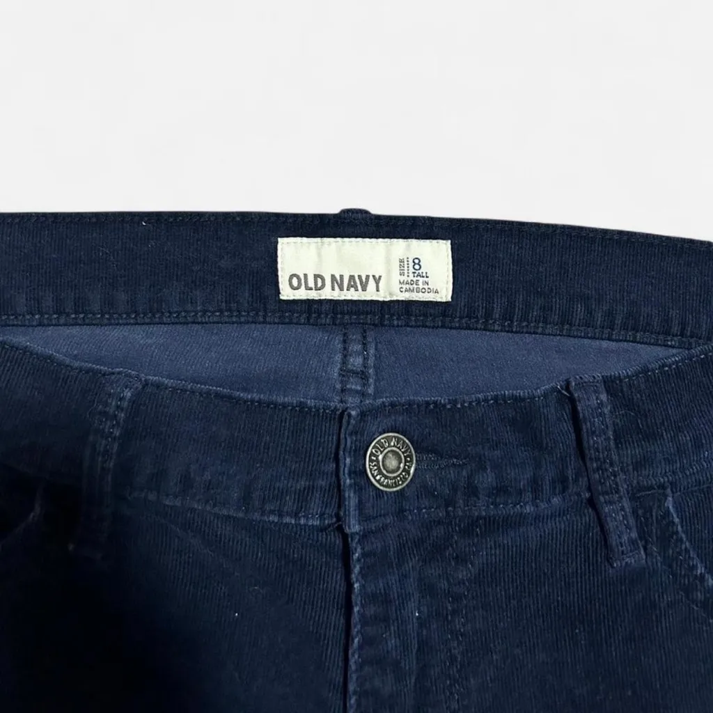 Old Navy Navy Blue Corduroy Pants – Women’s Size 8 Tall - Image 3