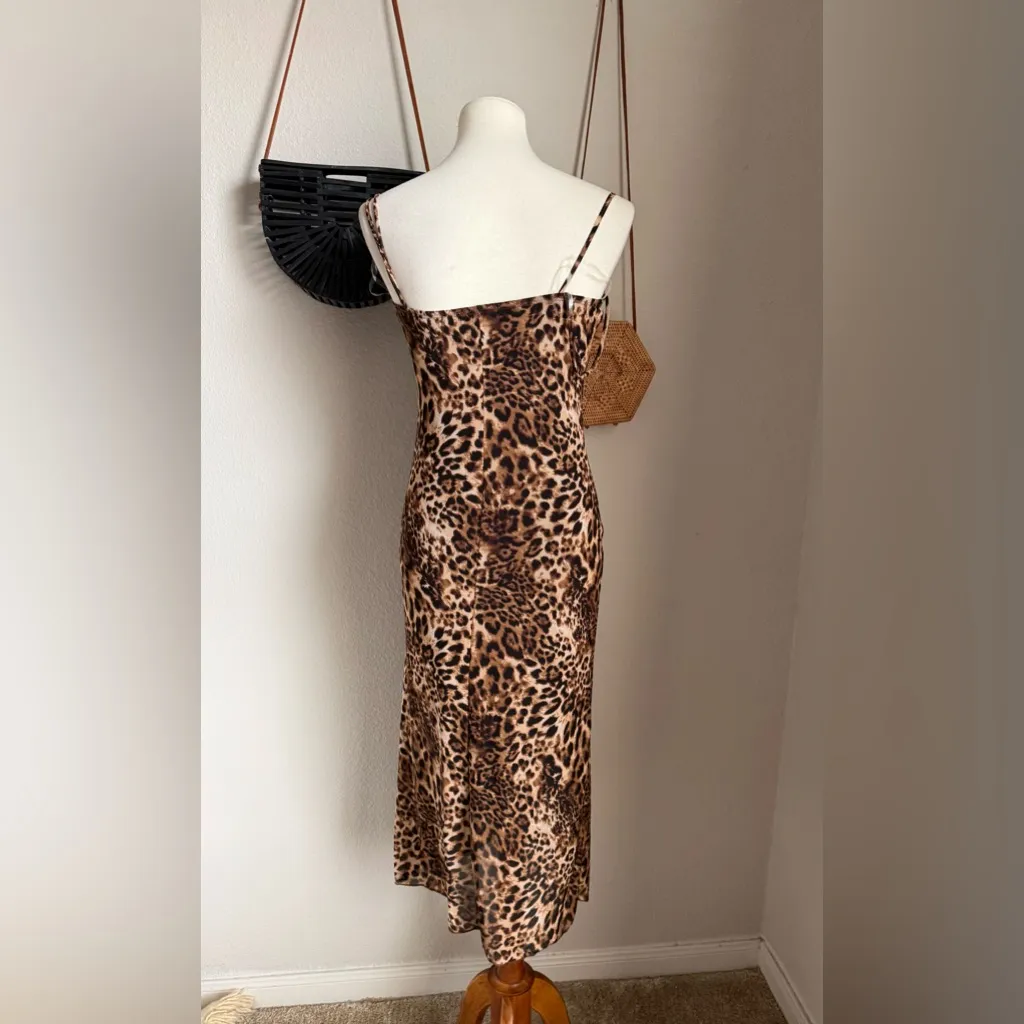 See You Monday Cheetah Print Maxi Dress, Size Large - Image 4